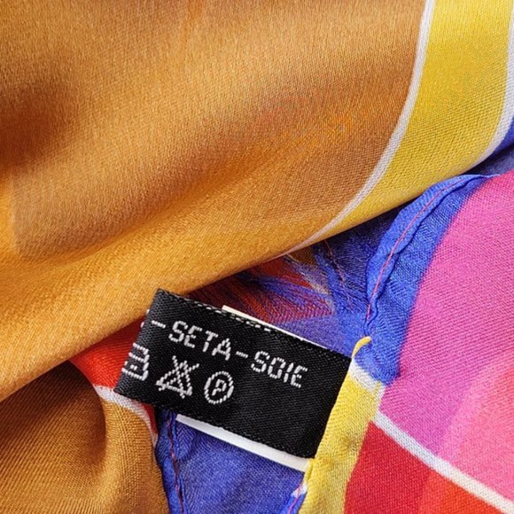 Multicolored Long Silk Rectangular Scarf Shawl - Picture 9 of 9